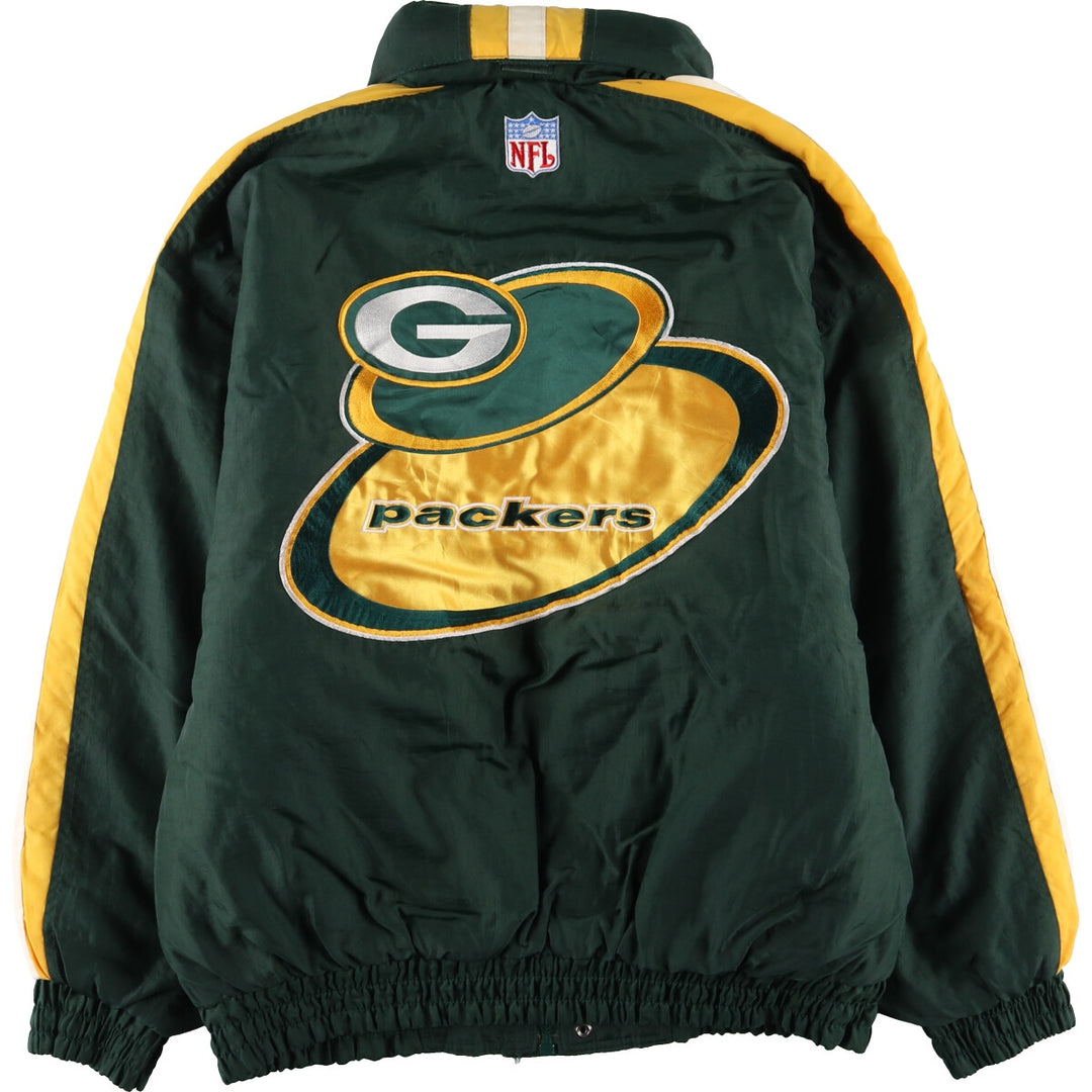 90'S PRO LINE NFL Green Bay Packers back logo padded jacket puffer jacket men's XL equivalent vintage /eaa447376