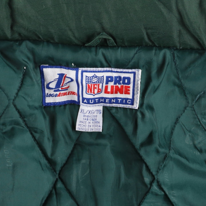 90'S PRO LINE NFL Green Bay Packers back logo padded jacket puffer jacket men's XL equivalent vintage /eaa447376