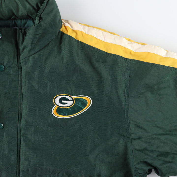 90'S PRO LINE NFL Green Bay Packers back logo padded jacket puffer jacket men's XL equivalent vintage /eaa447376