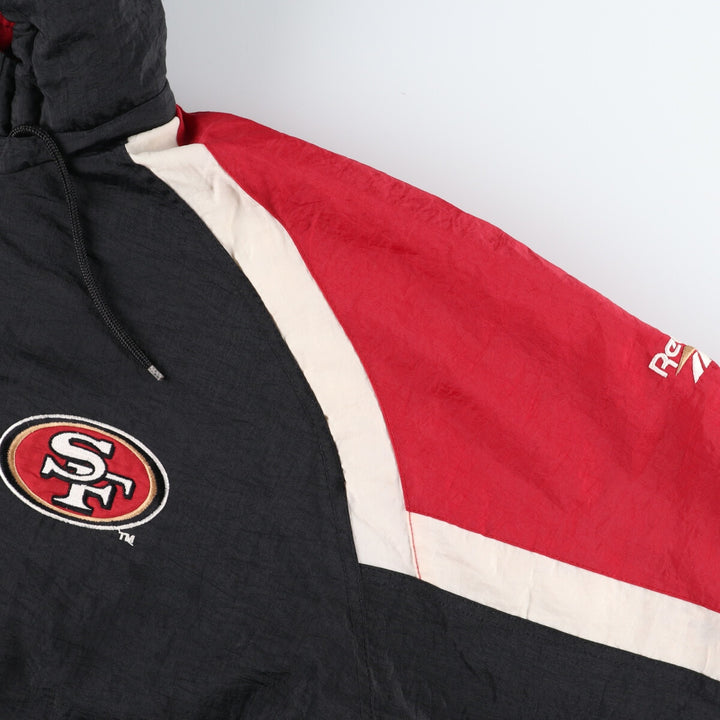 90'S Reebok NFL San Francisco 49ers back logo padded hoodie puffer jacket men's XL size /eaa447378