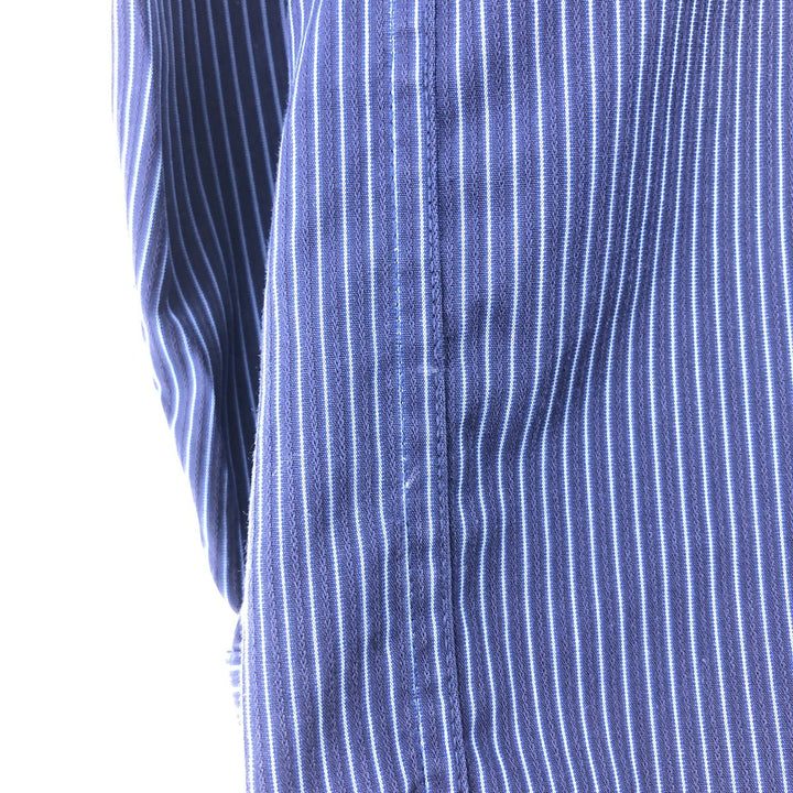 Calvin Klein NON-IRON Wide Collar Long Sleeve Cotton Striped Shirt Men's XL /eaa447422