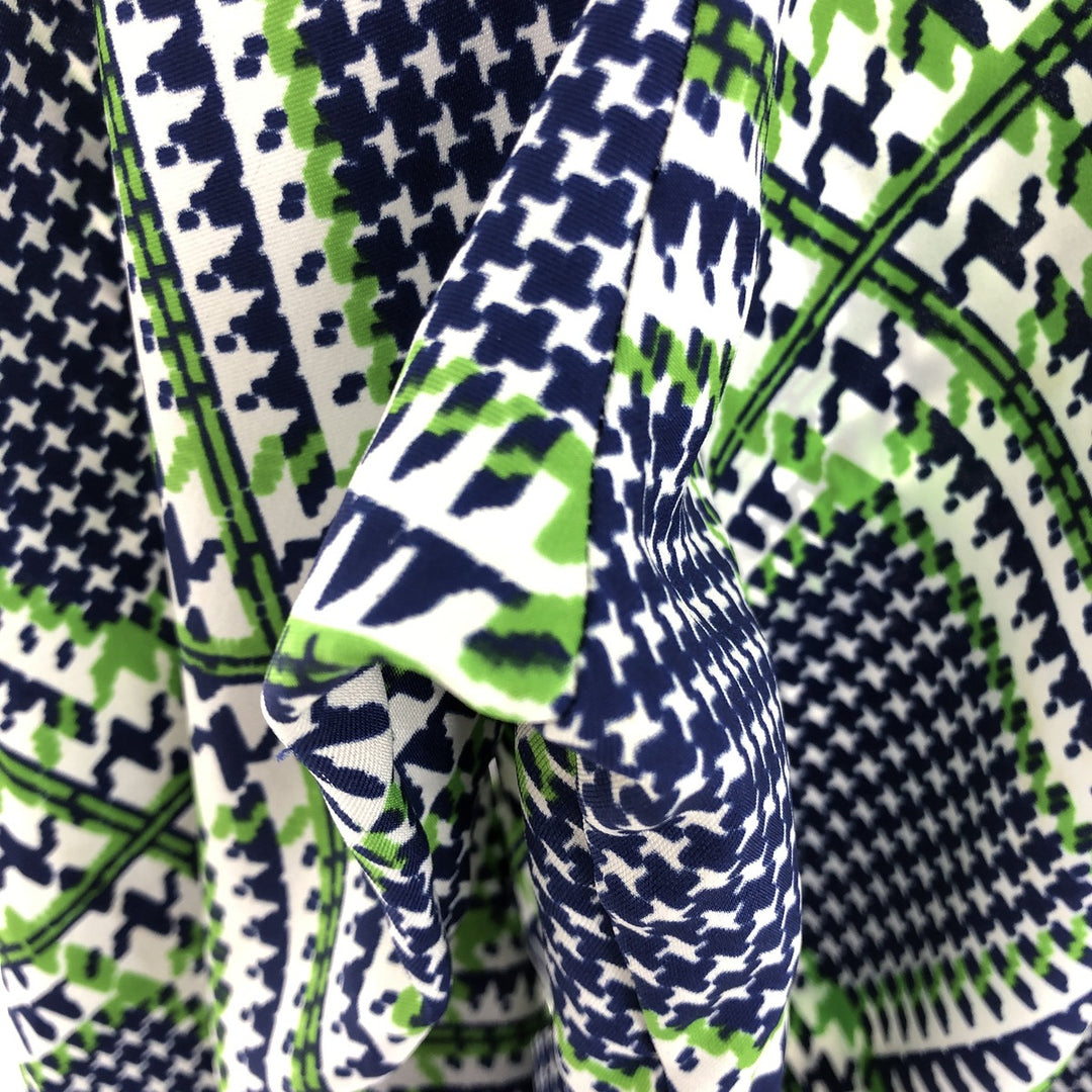 70'S LUCIEN PICCARD all-over print long sleeve polybox shirt men's M vintage /eaa447462