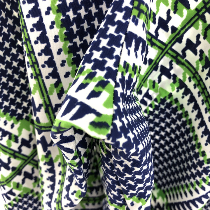 70'S LUCIEN PICCARD all-over print long sleeve polybox shirt men's M vintage /eaa447462