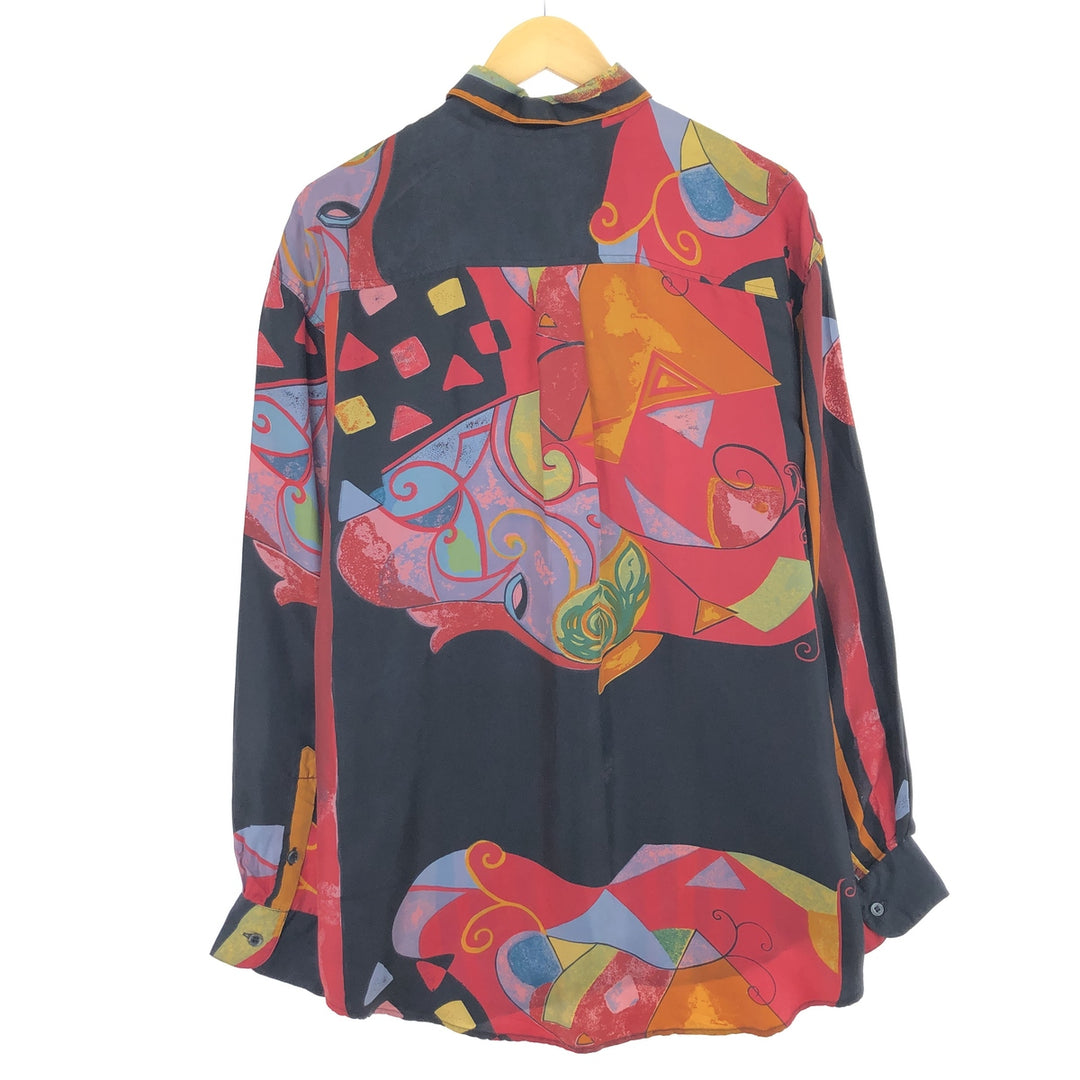 GOOUCH All-over Print Long Sleeve Silk Shirt Men's M /eaa447463