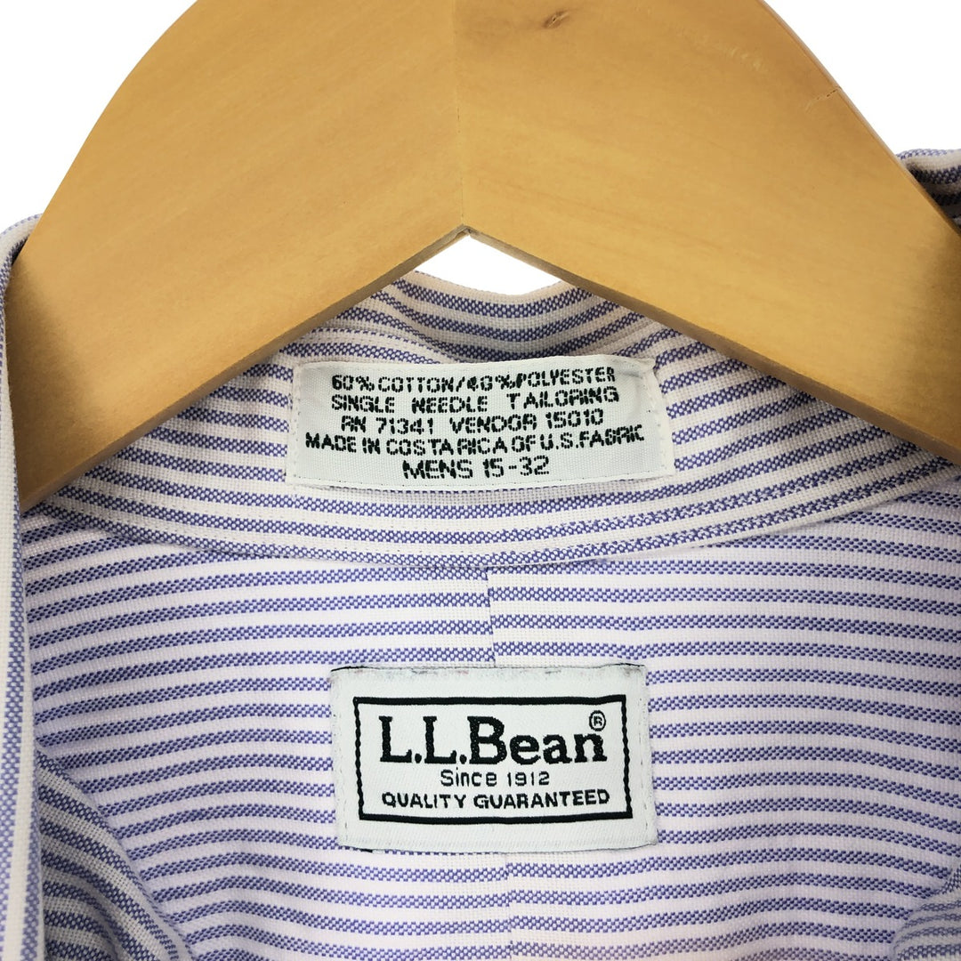 00'S LLBean Long Sleeve Button-Down Striped Shirt Men's L /eaa447489