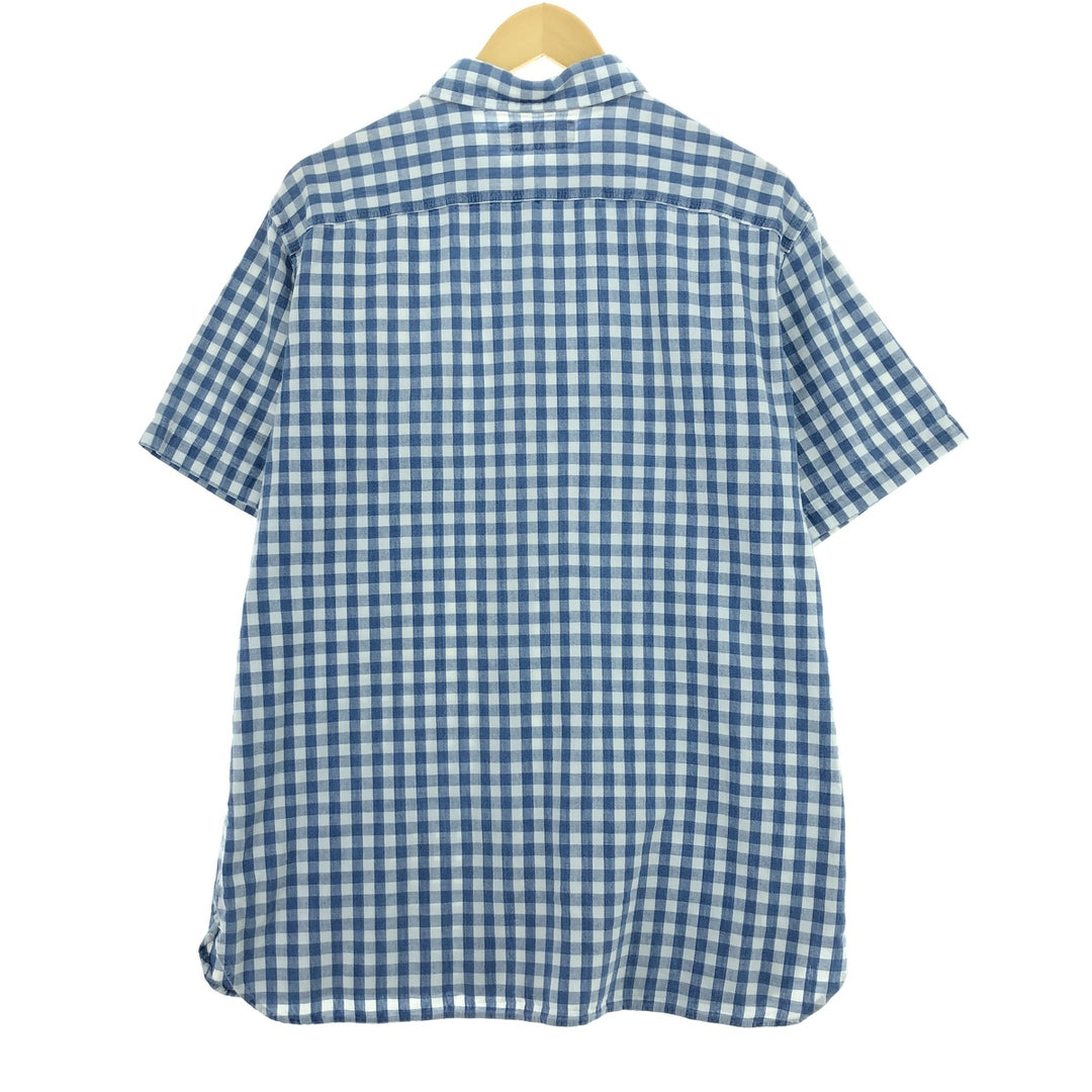 Ralph Lauren POLO by Ralph Lauren Gingham Check Short Sleeve Cotton Check Shirt Men's L /eaa447592