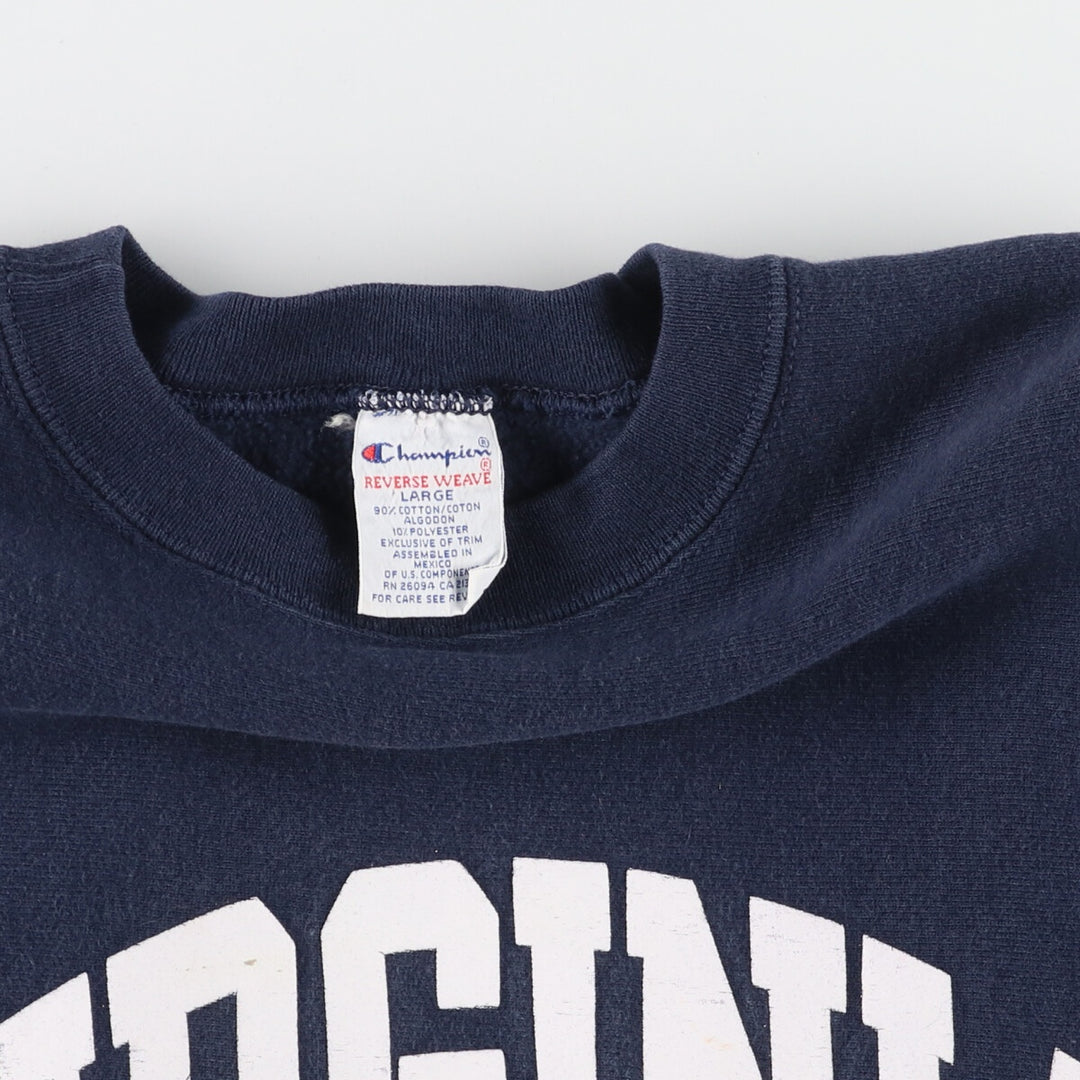 90'S Champion REVERSE WEAVE Reverse Weave Embroidered Tag College Sweatshirt Trainer Men's L /eaa447642