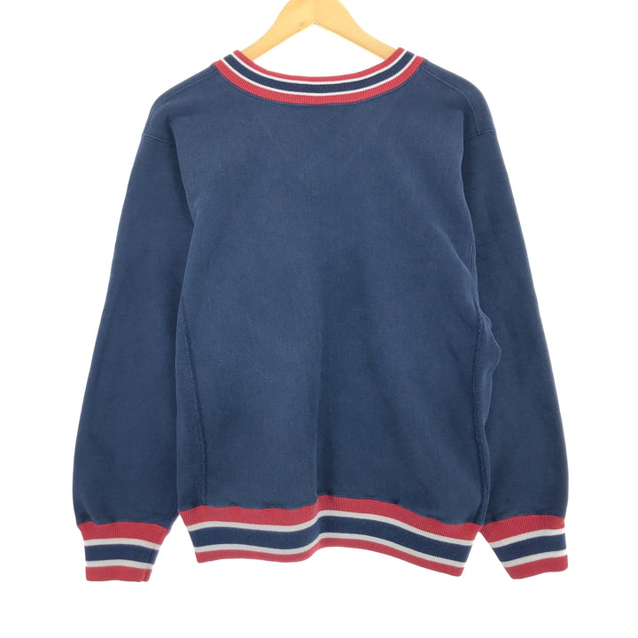 90'S Champion Reverse Weave Embroidered Tag V-Neck Logo Sweatshirt Trainer Made in USA Men's L Vintage /eaa447684