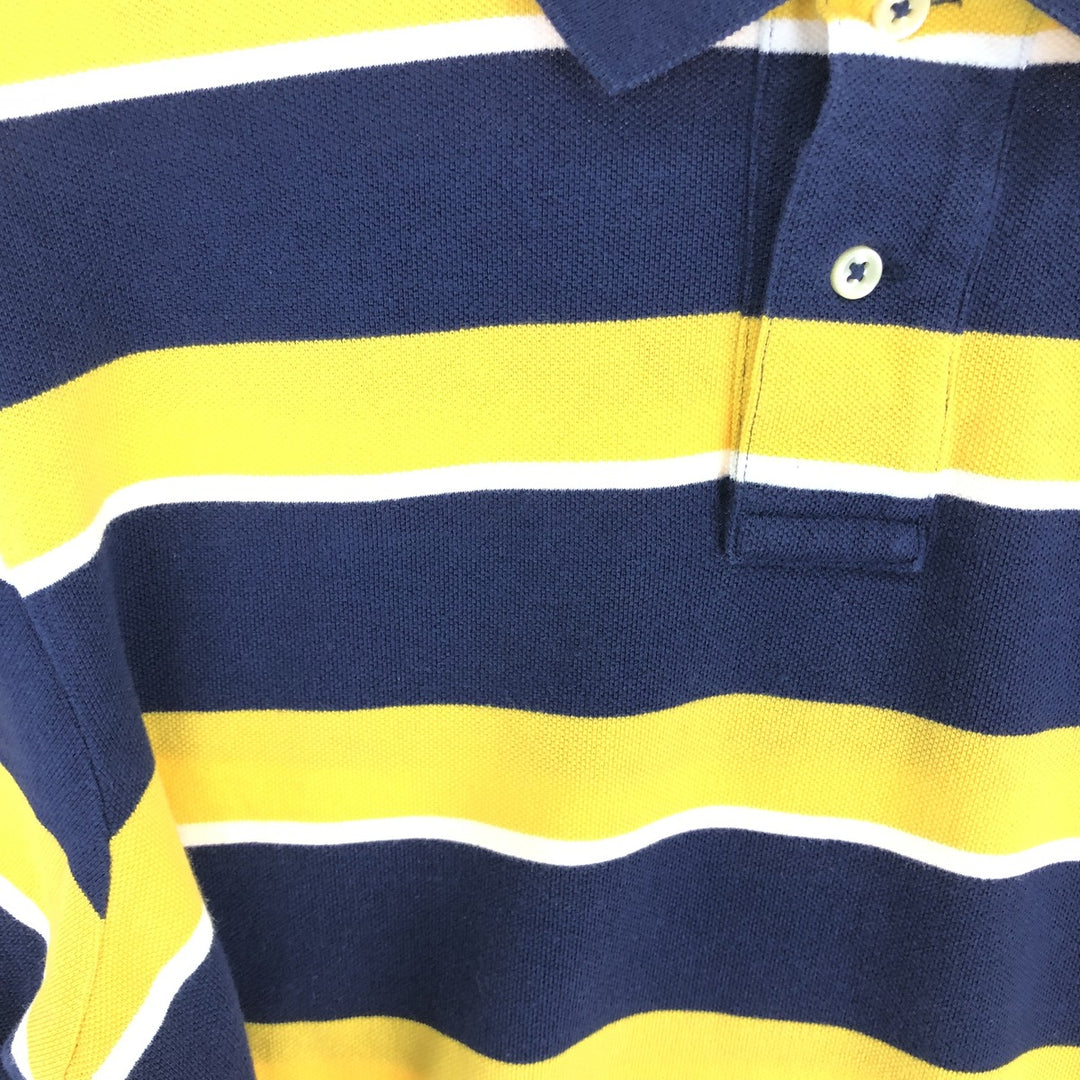 Ralph Lauren POLO by Ralph Lauren CUSTOM FIT Big Pony Short Sleeve Striped Polo Shirt Men's L /eaa447737