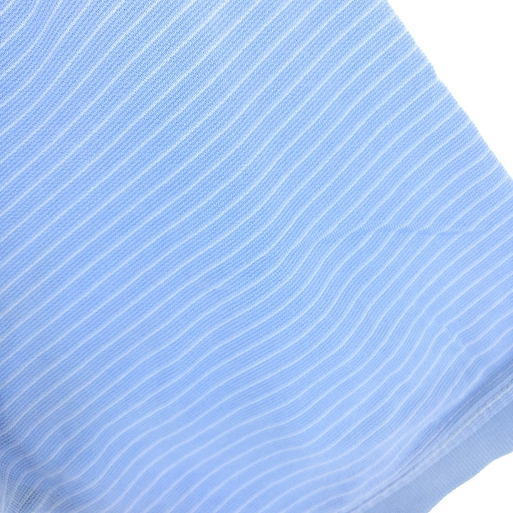 Tommy Hilfiger GOLF Short Sleeve Striped Polo Shirt Men's L cotton Blue type light blue Vintage Second Hand