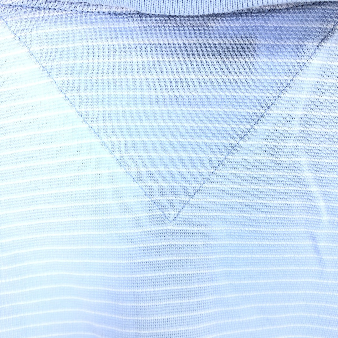 Tommy Hilfiger GOLF Short Sleeve Striped Polo Shirt Men's L cotton Blue type light blue Vintage Second Hand