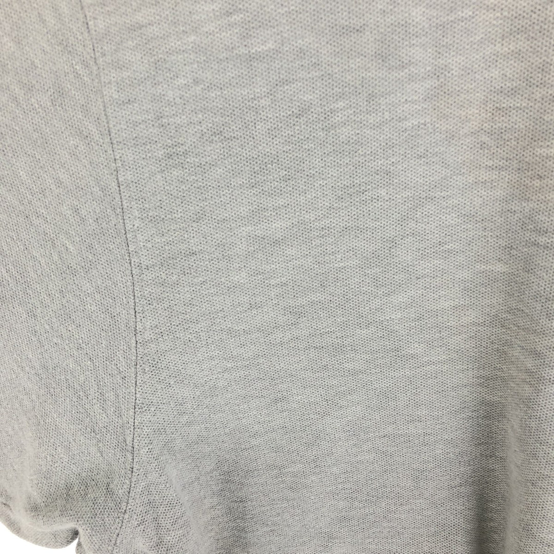 00'S LLBean short sleeve polo shirt, men's size L cotton gray type Vintage Second Hand