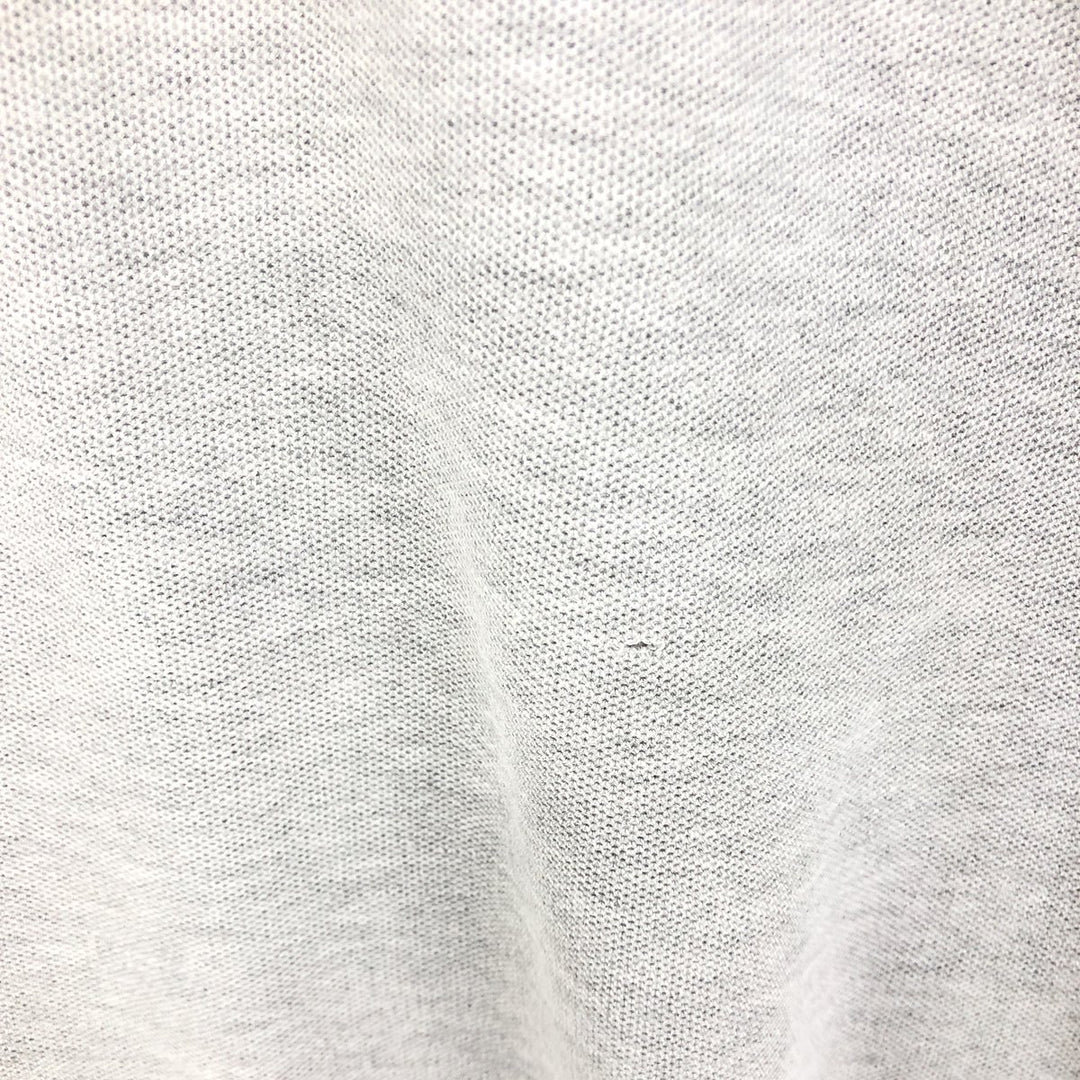 00'S LLBean short sleeve polo shirt, men's size L cotton gray type Vintage Second Hand