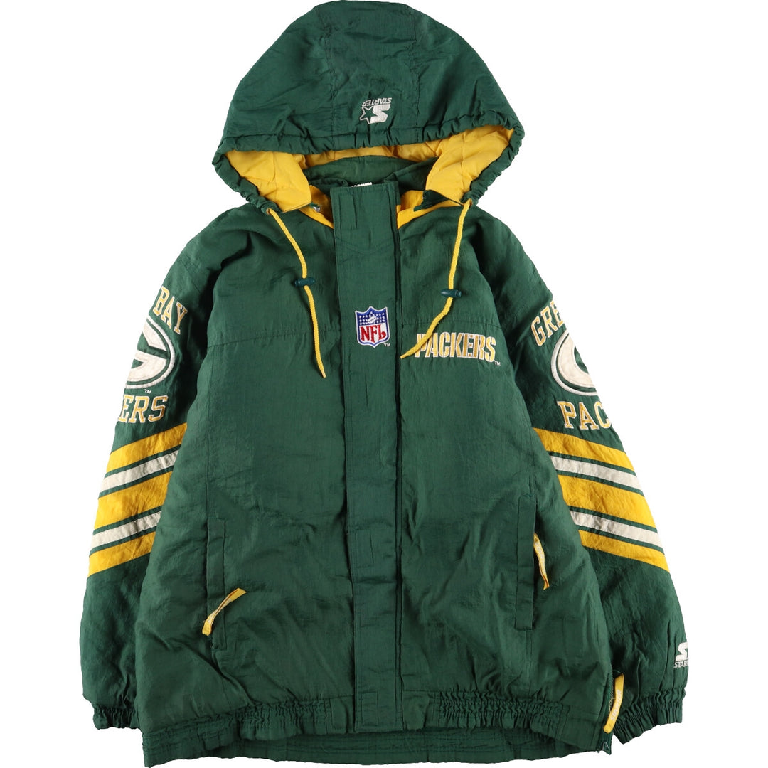 90'S Starter NFL GREEN BAY PACKERS Green Bay Packers padded hoodie puffer jacket men's size L /eaa447792