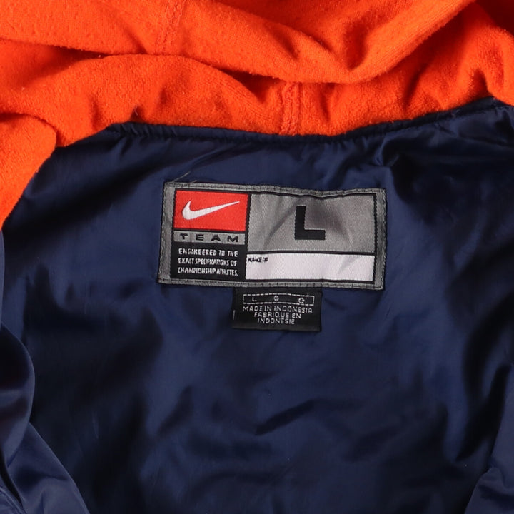 00'S Nike NIKE TEAM College Layered Hood Padded Parka Puffer Jacket Men's L size /eaa447795