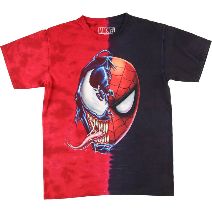 SPIDER MAN Spiderman Tie-dye Pattern Character Print T-shirt Men's M /eaa447834