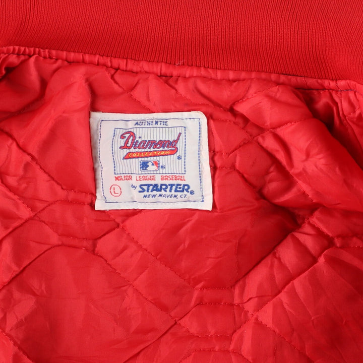 80s-90'S Starter MLB Cleveland Indians Nylon Stadium Jacket Award Jacket Made in USA Men's L size /eaa447890