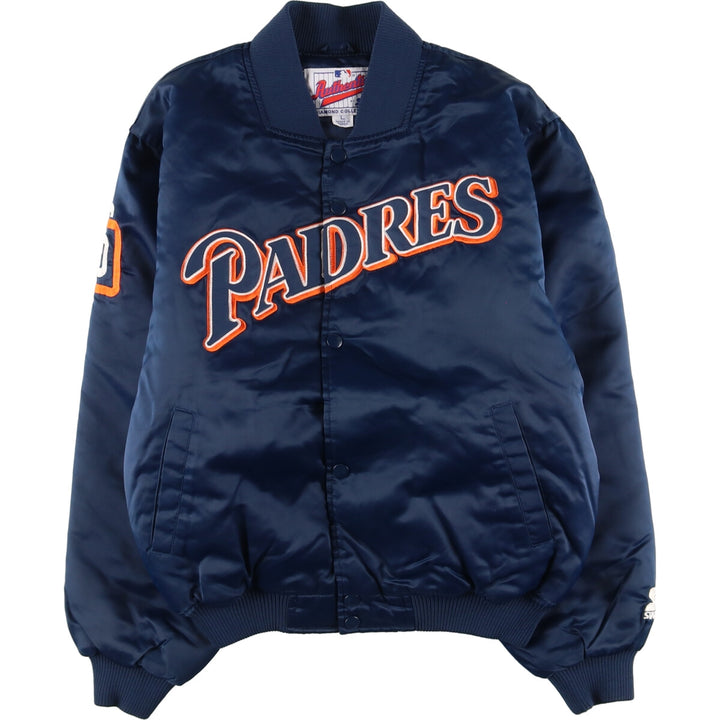 90'S Starter MLB San Diego Padres Padded Nylon Stadium Jacket Award Jacket Men's L Size Vintage /eaa447892