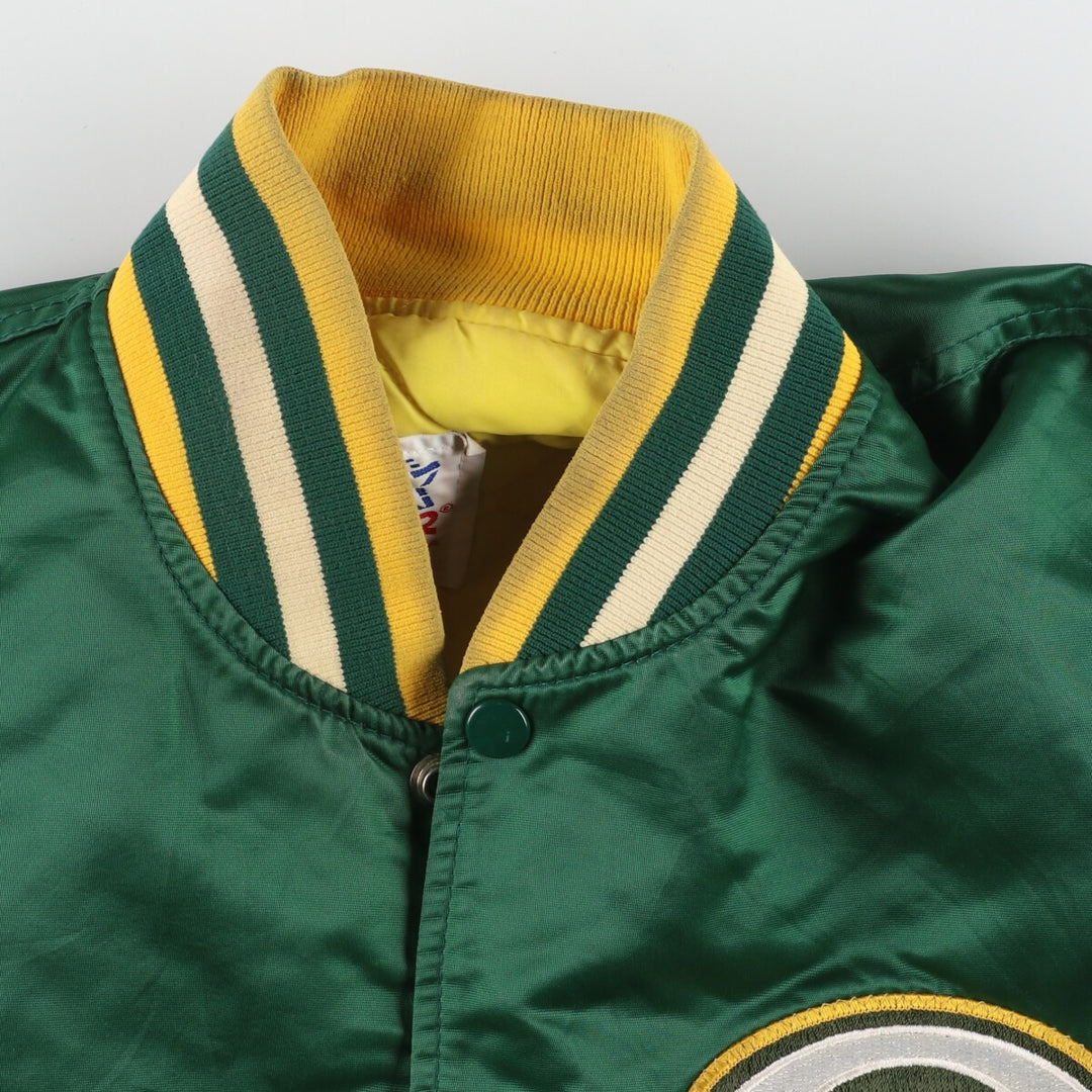 80'S Starter NFL Green Bay Packers Nylon Stadium Jacket Award Jacket Made in USA Men's XL /eaa447893