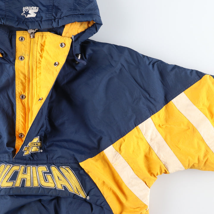 90'S Starter MICHIGAN University of Michigan padded anorak parka puffer jacket men's size M vintage /eaa447896