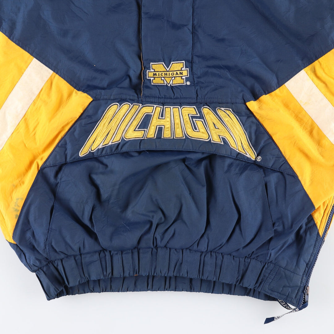 90'S Starter MICHIGAN University of Michigan padded anorak parka puffer jacket men's size M vintage /eaa447896