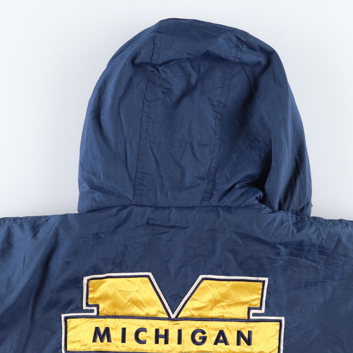 90'S Starter MICHIGAN University of Michigan padded anorak parka puffer jacket men's size M vintage /eaa447896