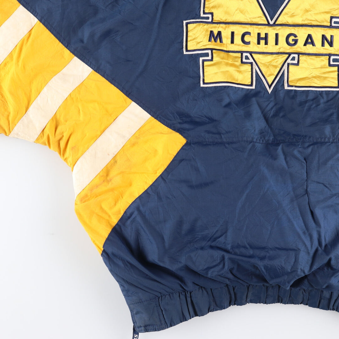 90'S Starter MICHIGAN University of Michigan padded anorak parka puffer jacket men's size M vintage /eaa447896