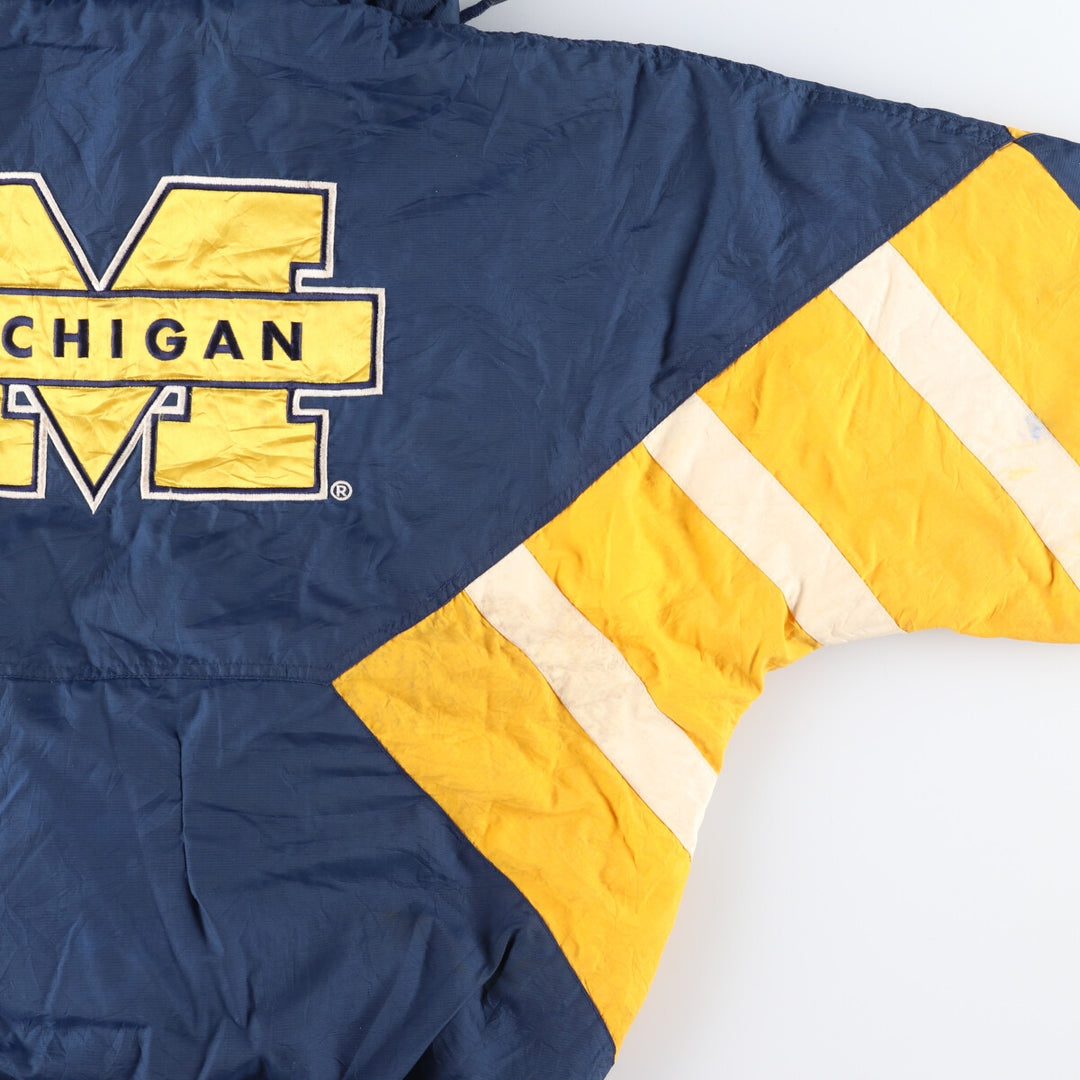 90'S Starter MICHIGAN University of Michigan padded anorak parka puffer jacket men's size M vintage /eaa447896