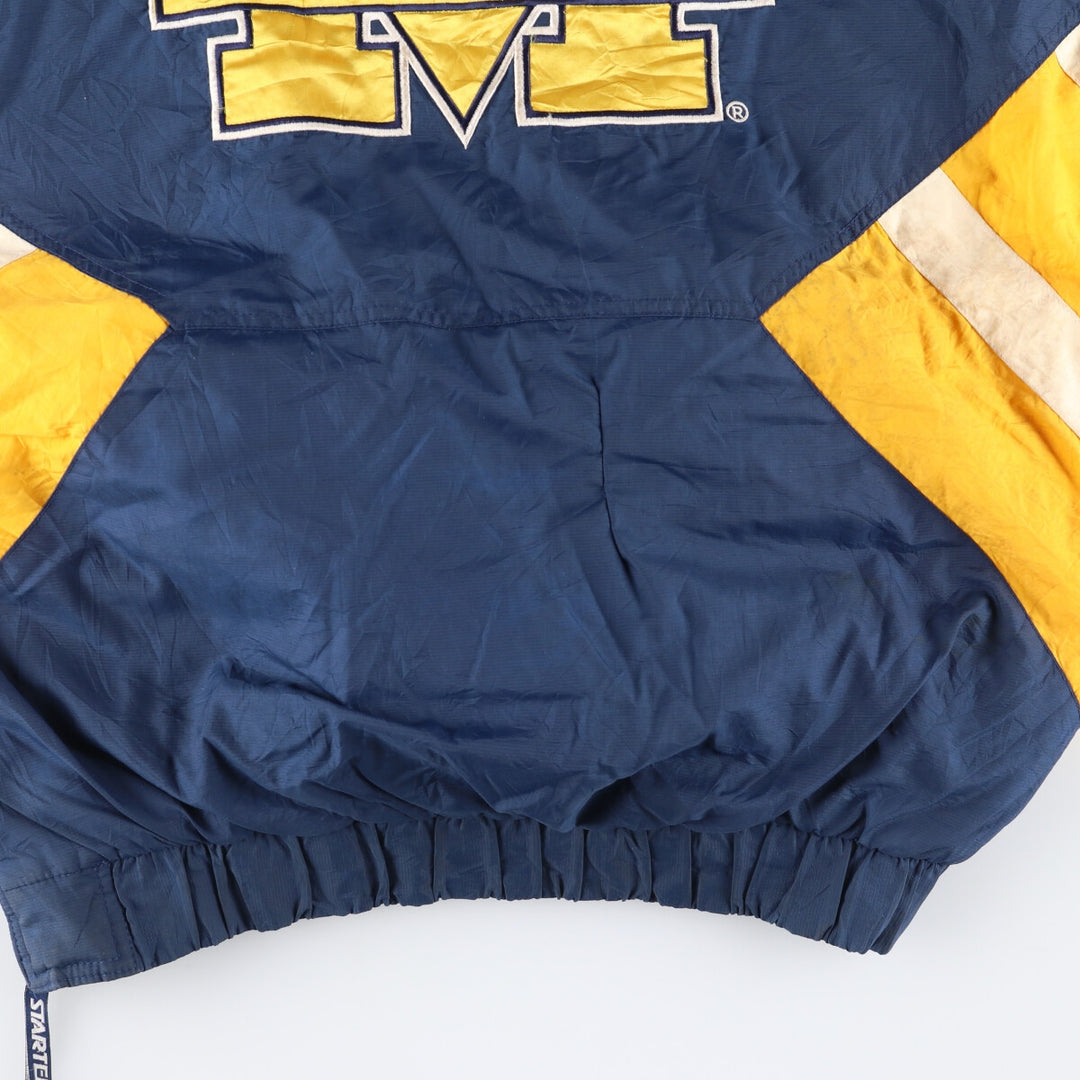 90'S Starter MICHIGAN University of Michigan padded anorak parka puffer jacket men's size M vintage /eaa447896