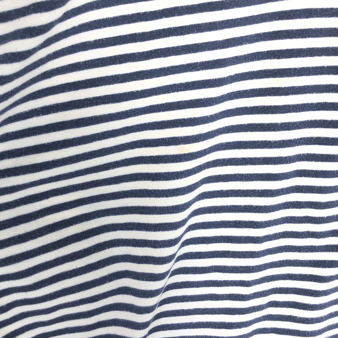 Tommy Hilfiger Short Sleeve Striped Polo Shirt Men's XL cotton navy blue type Vintage Second Hand