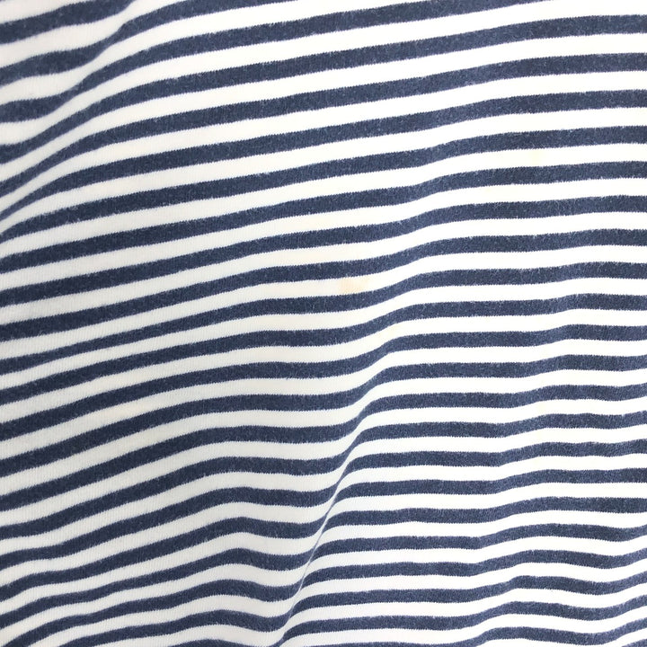 Tommy Hilfiger Short Sleeve Striped Polo Shirt Men's XL cotton navy blue type Vintage Second Hand