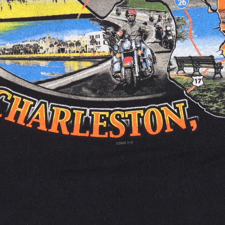 00'S Harley-Davidson HANES Motorcycle Bike T-shirt Made in USA Men's L /eaa448061