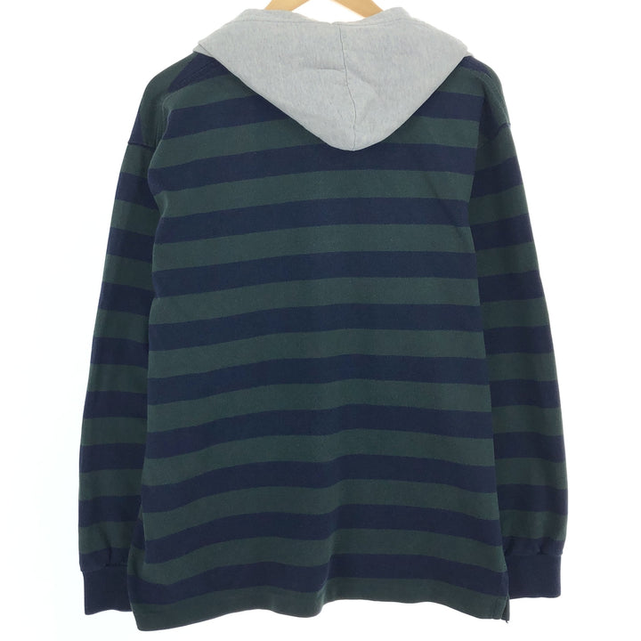 Ralph Lauren POLO by Ralph Lauren Striped Pattern Hooded Pullover Long T-Shirt Men's L /eaa448083