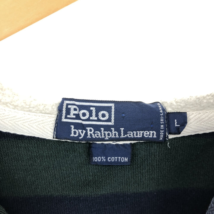 Ralph Lauren POLO by Ralph Lauren Striped Pattern Hooded Pullover Long T-Shirt Men's L /eaa448083