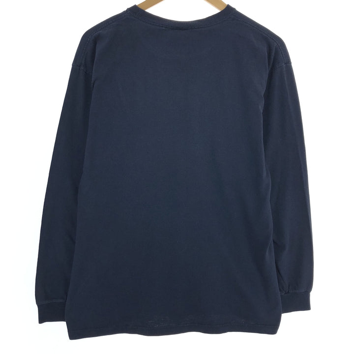 90'S Tommy Hilfiger Long Sleeve T-Shirt, Made in USA, Men's M, Vintage cotton navy blue type Vintage Second Hand