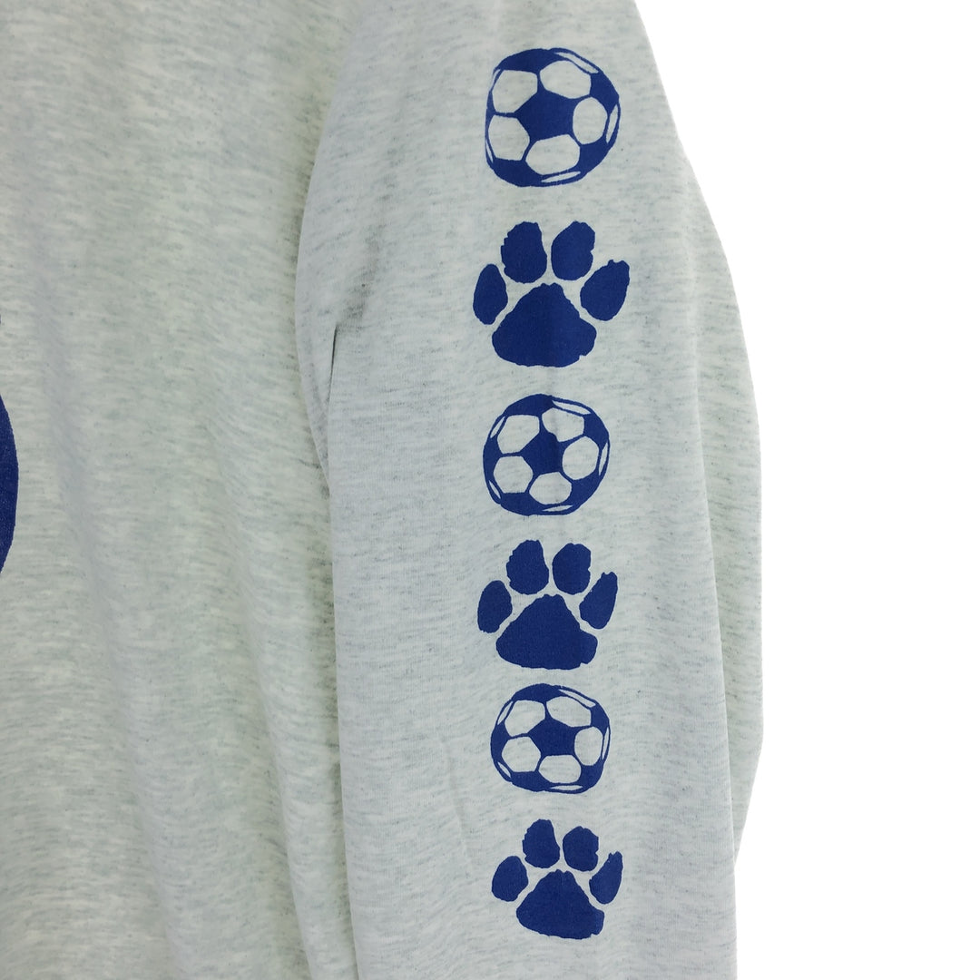 00'S Fruit of the Loom College Long Sleeve T-Shirt, Men's L cotton gray type Vintage Second Hand