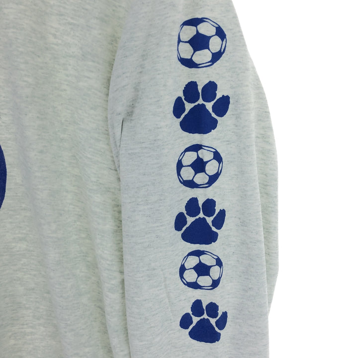 00'S Fruit of the Loom College Long Sleeve T-Shirt, Men's L cotton gray type Vintage Second Hand