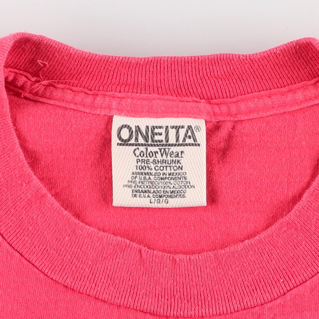 90'S ONEITA Back Print T-Shirt Men's L Vintage /eaa448167