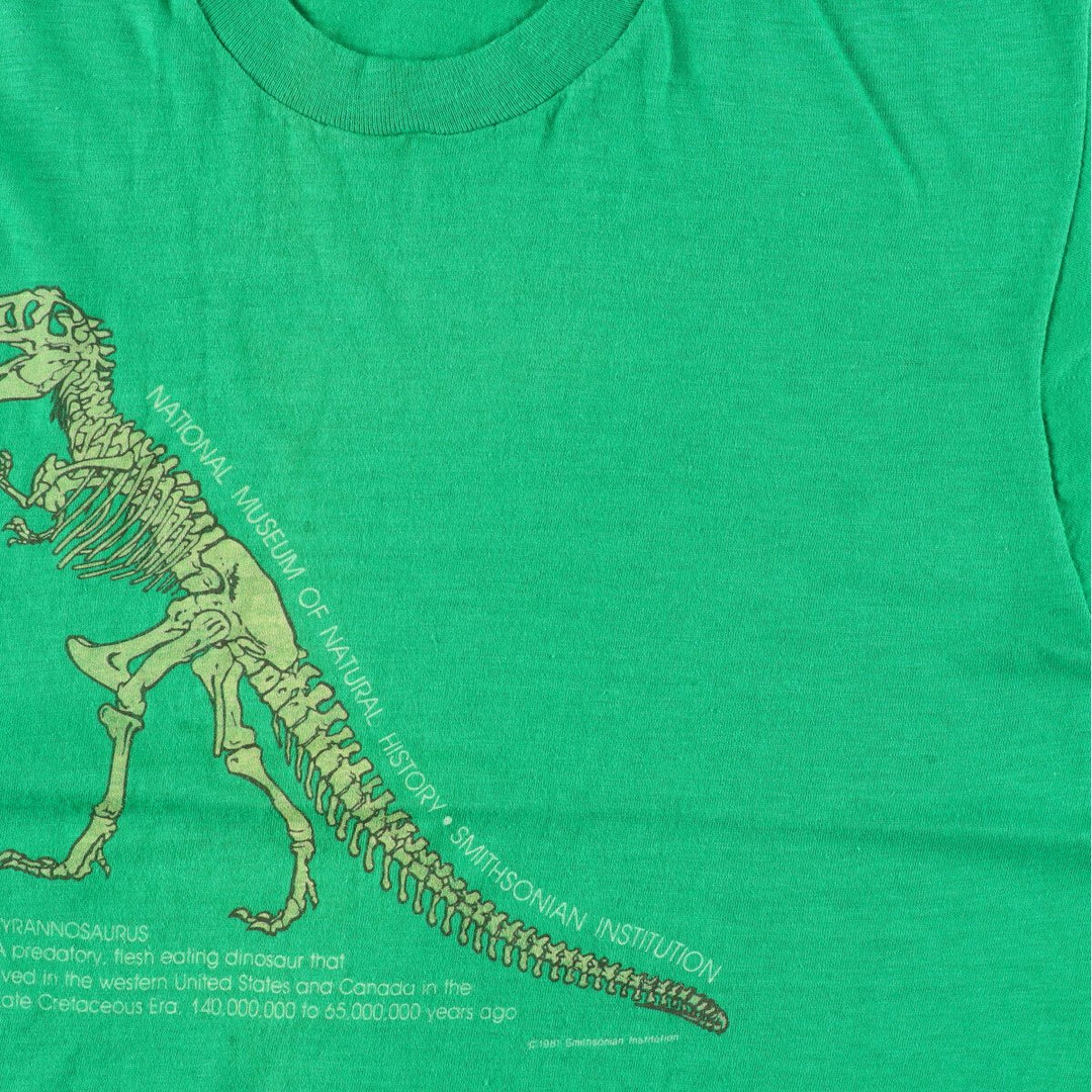 80's SCREEN STARS Dinosaur Pattern Print T-Shirt Made in USA Men's L Vintage /eaa448172