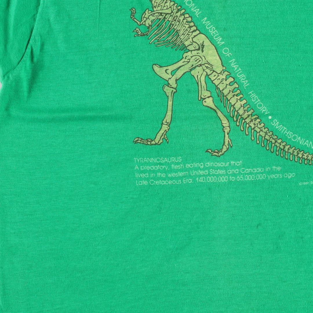 80's SCREEN STARS Dinosaur Pattern Print T-Shirt Made in USA Men's L Vintage /eaa448172