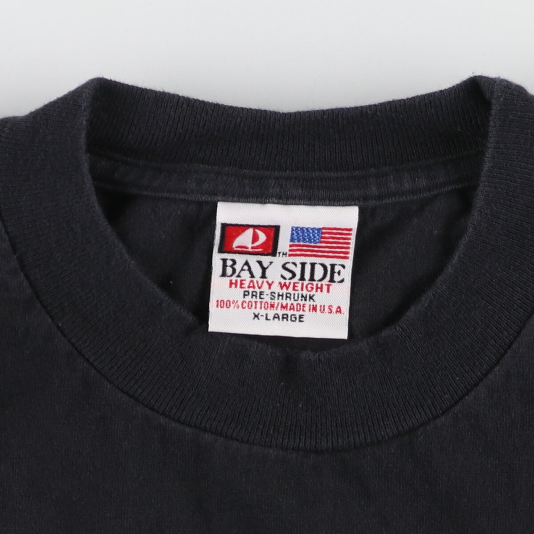 BAY SIDE Printed T-shirt Made in USA Men's XL Vintage /eaa448175