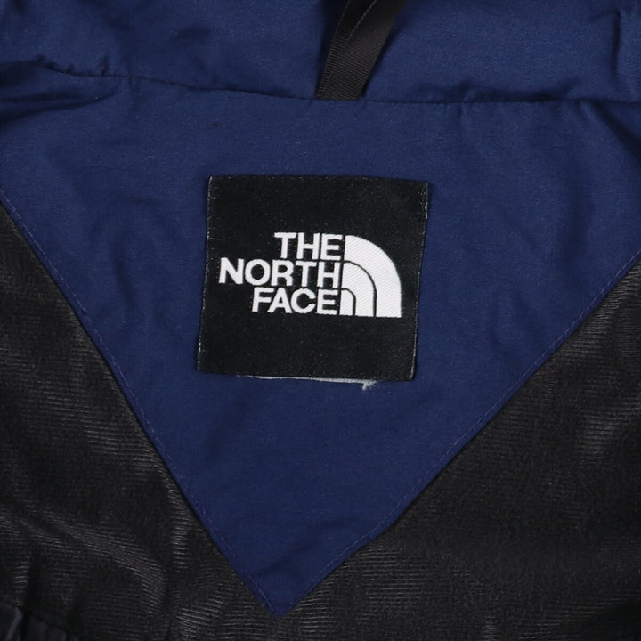 90'S The North Face Men's Size L Vintage Padded Mountain Parka with Drawcord unclear blue type Vintage Second Hand