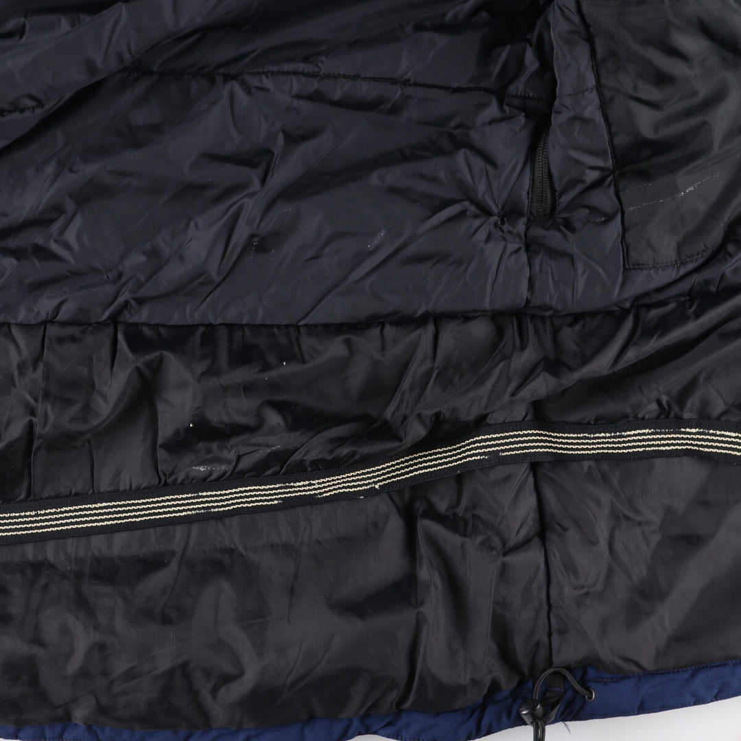 90'S The North Face Men's Size L Vintage Padded Mountain Parka with Drawcord unclear blue type Vintage Second Hand
