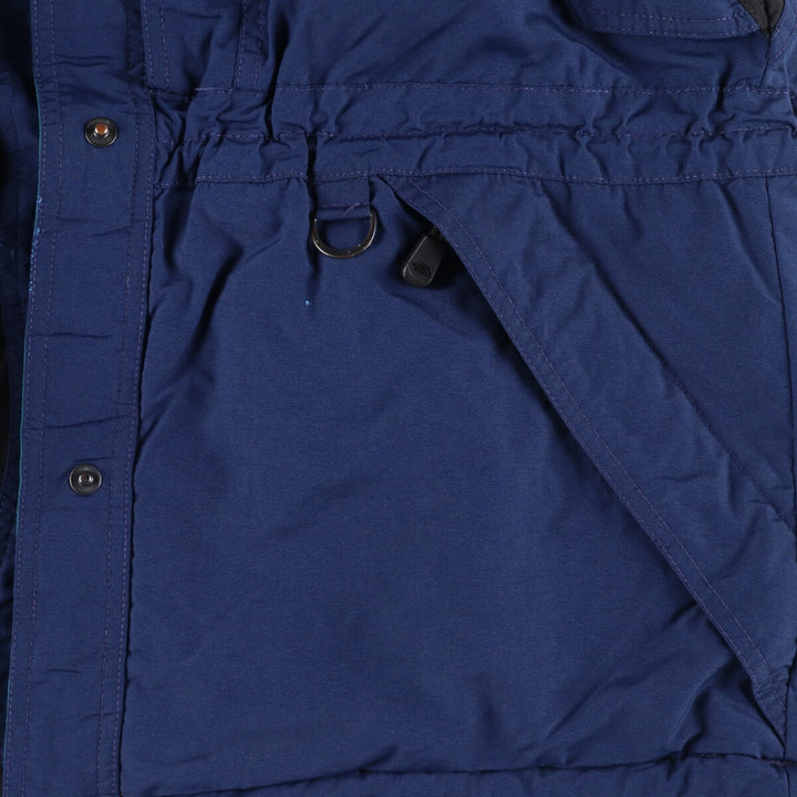 90'S The North Face Men's Size L Vintage Padded Mountain Parka with Drawcord unclear blue type Vintage Second Hand
