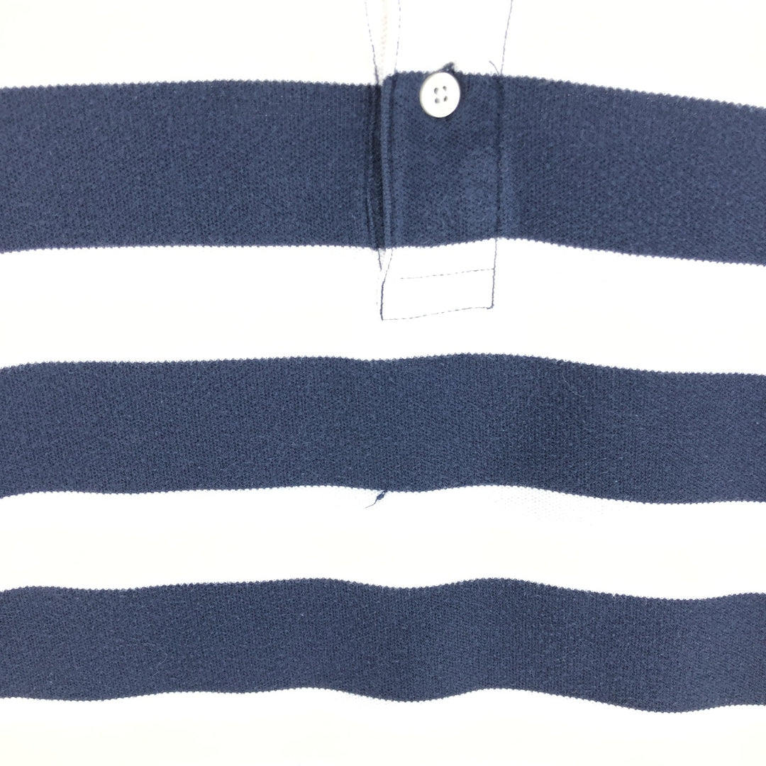 90'S LANDS' END Short Sleeve Striped Polo Shirt Men's L Vintage /eaa448332