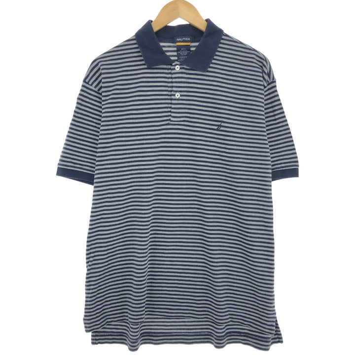 NAUTICA Short Sleeve Striped Polo Shirt Men's XL /eaa448352