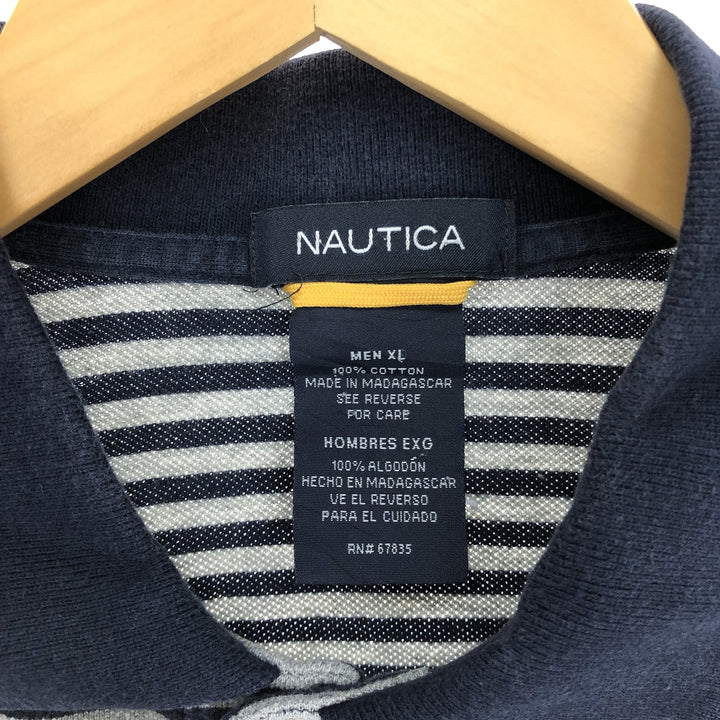 NAUTICA Short Sleeve Striped Polo Shirt Men's XL /eaa448352