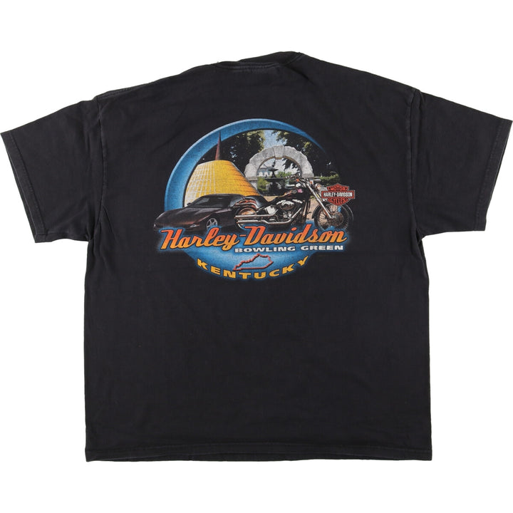 00'S Harley-Davidson Eagle Pattern Motorcycle Bike T-shirt Made in USA Men's XL /eaa448395