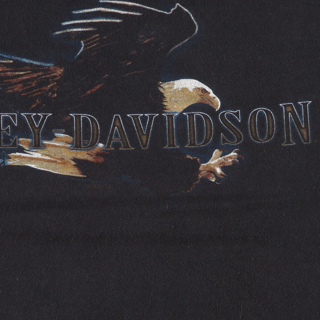 00'S Harley-Davidson Eagle Pattern Motorcycle Bike T-shirt Made in USA Men's XL /eaa448395