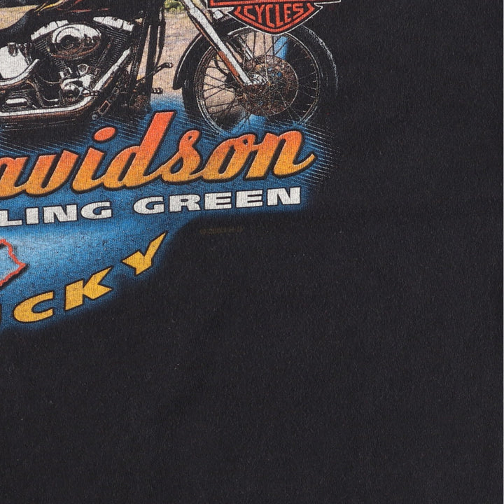 00'S Harley-Davidson Eagle Pattern Motorcycle Bike T-shirt Made in USA Men's XL /eaa448395